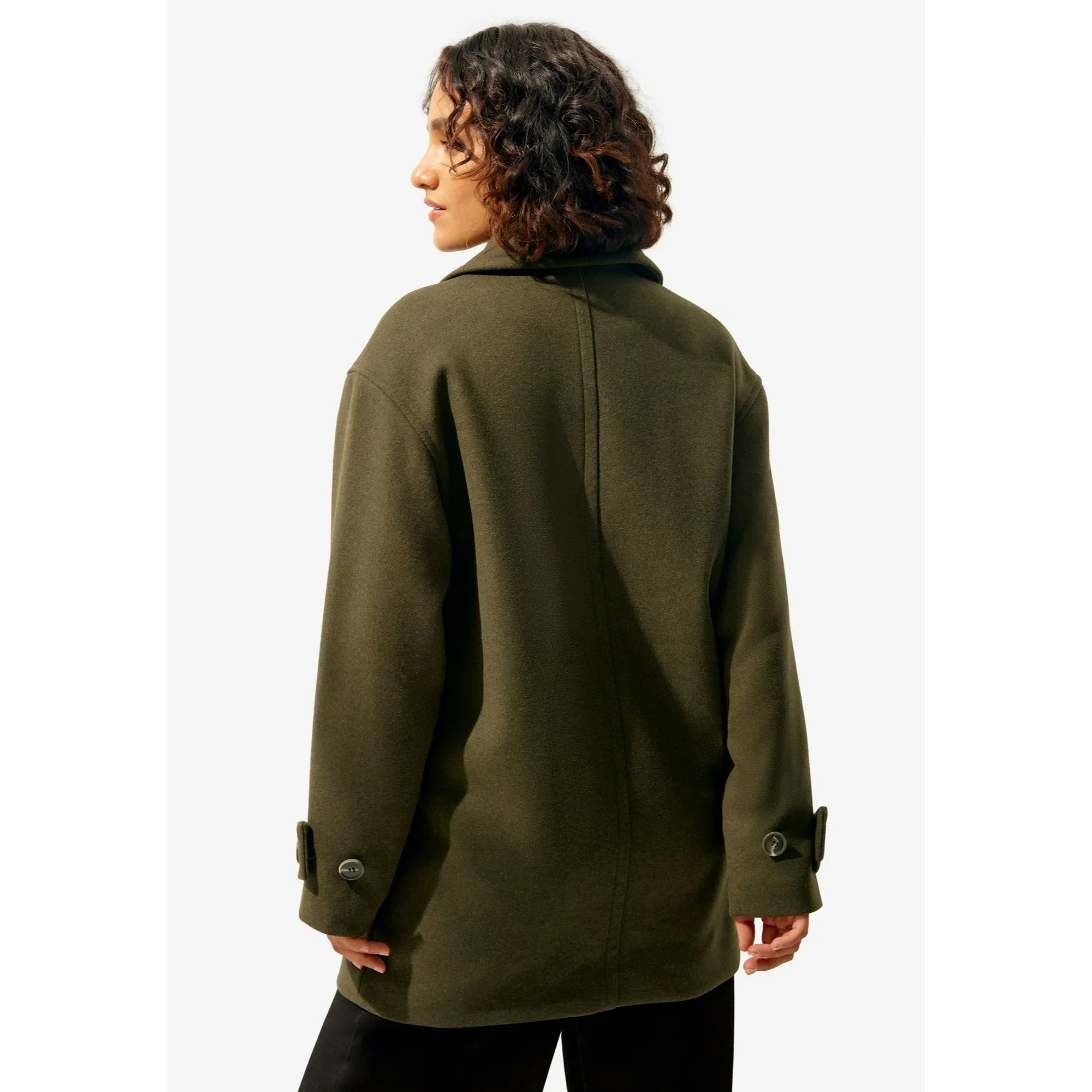 Ellos Women's Double Breasted Peacoat