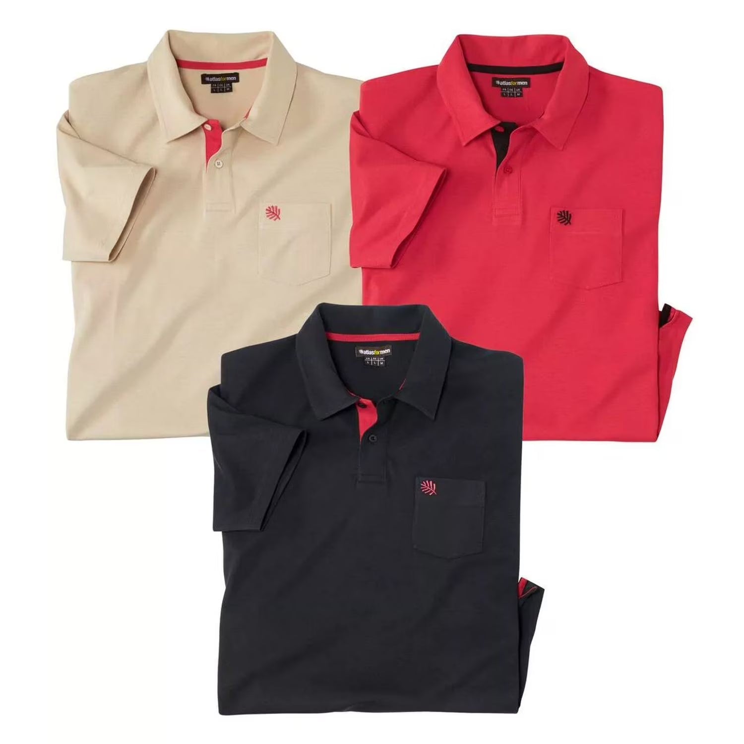 Atlas For Men Mens Polo Shirt (Pack of 3)