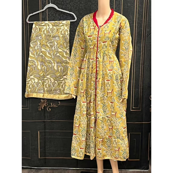 Chanderi silk kurti set