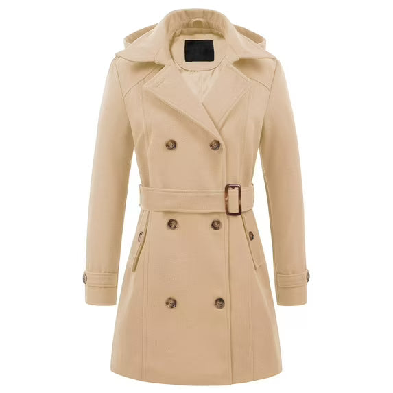 Chrisuno Women's Classic Notched Lapel Wool Coats